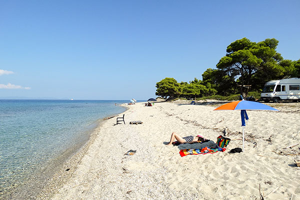 Golden beach, Касандра, Халкидики, Гърция